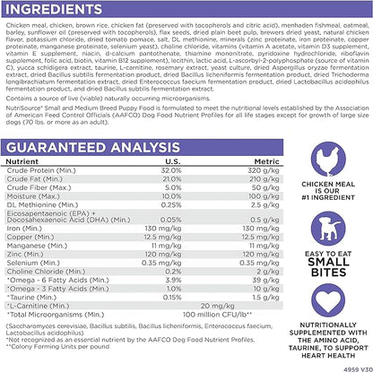 NutriSource Puppy Food, Made with Chicken Meal and Rice, Small Breed with Wholesome Grains, 15LB, Dry Dog Food