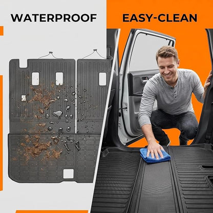 Cargo Mat for 2016-2022 Honda Pilot (No Elite), TPE All Weather Cargo Liner Trunk Mat Back Seat Cover Protector for Pilot Car Accessories (Trunk Liner with Backrest Mat)