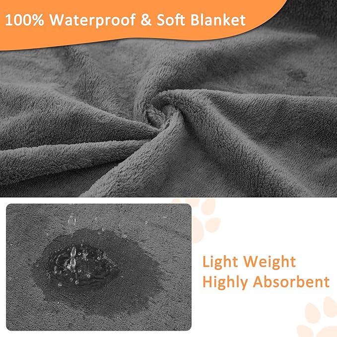 Bunlitent Washable Pee Pads for Dogs, 36" x 48", Gray, 3 Packs, Quick-Dry | Non-Slip, Fast Absorbent, Waterproof, Reusable, For Incontinence, Housebreak, Crate, For Puppy, Senior Dog