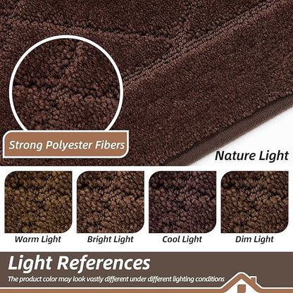 BEQHAUSE Dirt Trapper Door Mat 20" x 32", Doormat Non-Slip Entryway Rugs Washable, Dog Door Mat Stain Resistant and Absorbent Welcome Floor Mat for Front Back Door, Mud Wet Shoes & Paws, Brown