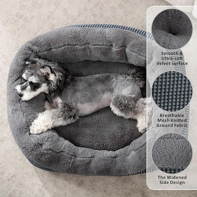 Large Dog Beds for Large Dogs Washable, Rectangle Dog Beds Large Sized Dog, Orthopedic Dog Bed, Warming Soft Sleeping Puppy Bed Durable Pet Bed with Anti-Slip Bottom L(35"x25"x10")