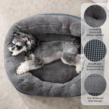 Large Dog Beds for Large Dogs Washable, Rectangle Dog Beds Large Sized Dog, Orthopedic Dog Bed, Warming Soft Sleeping Puppy Bed Durable Pet Bed with Anti-Slip Bottom L(35"x25"x10")