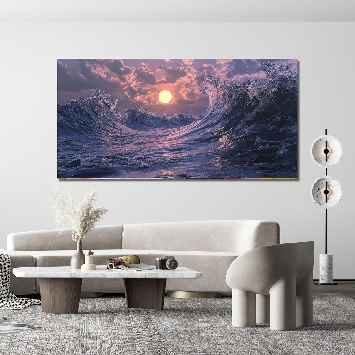 Large Canvas Wall Art for Living Room Artwork for Walls Canvas Modern Art Wall Decor Nature Landscap Wall Art Decor Coastal Beach Wall Art Prints Art Work for Home Office Kitchen Wall Decor 29" X 58"