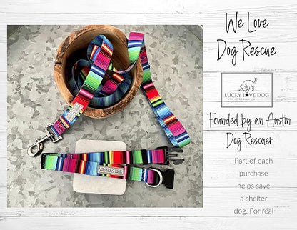Lucky Love Dog - Adjustable Dog Collar with Easy Click Buckle for Medium Dogs, Durable, & Comfortable for Male & Female Dogs, Pet Collar for Puppies & Adult Ones - Nacho, Medium