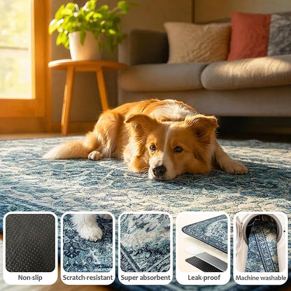 Washable Pee Pads for Dogs, Reusable Puppy Potty Training Pads, Ultra-Absorbent Thick Waterproof Leak-Proof Non-Slip Pads & Mat for Crate, Playpen, Floor, Whelping & Housebreaking , 2 Pack 36"x72"