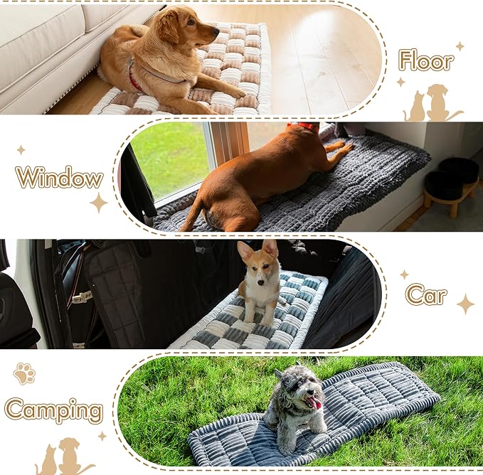 Couch Cover for Sofa, Sectional Couch Cover for Dogs, Sofa Cover Washable, Cushion Cover Blanket Pad Bed Mat for Pets, Fleece Furniture Protector, Black, 23.6x23.6in