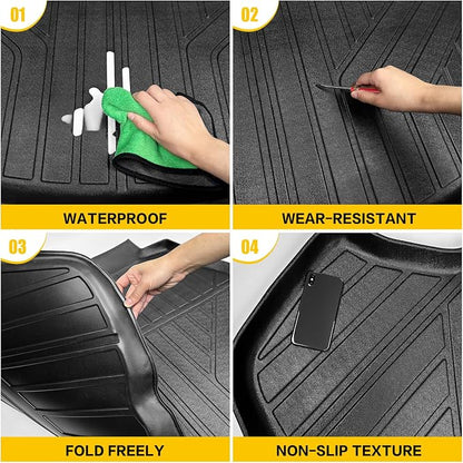 Trunk Mat for 2018-2025 Toyota Camry & 2019-2022 Toyota Avalon Rear Cargo Mat All Weather Protector Trunk Liner for 18-25 Camry Hybrid/L/LE/SE/TRD/XLE/XSE &19-22 Avalon Accessories
