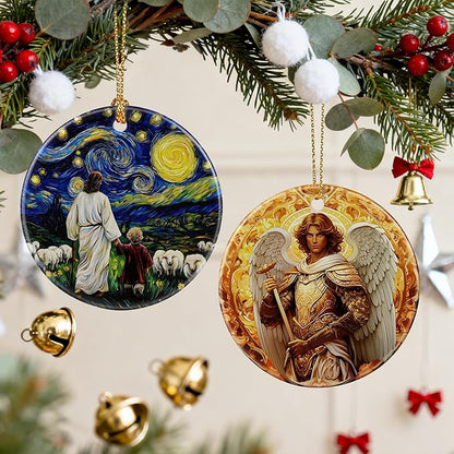 Archangel Michael Ornament for Christmas Tree, Warrior Angel Decor, Christmas Ornaments | Christian Religious Gifts, Faithful Gifts, Spiritual Guardian Gifts, Gift Ideas, Giftbox Included
