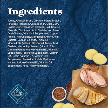 Blue Buffalo Wilderness Natural High-Protein & Grain-Free Wet Food for Puppies, Turkey & Chicken, 12.5-oz. Cans, 12 Count