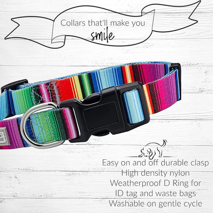 Lucky Love Dog - Adjustable Dog Collar with Easy Click Buckle for Medium Dogs, Durable, & Comfortable for Male & Female Dogs, Pet Collar for Puppies & Adult Ones - Nacho, Medium