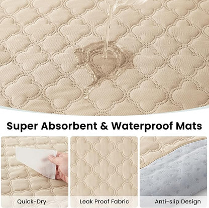 Love's cabin Dog Playpen with Washable Pee Pad, Puppy Pet Cat Playpen Small Dogs Tent Crate Indoor/Outdoor, Portable Pop Up Kennel with Carrying Case for Cats/Rabbits(Khaki,Small with pad)