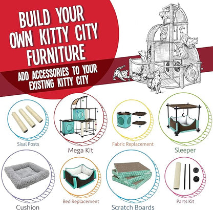 Kitty City Claw Indoor and Outdoor Mega Kit Cat Furniture, Cat Sleeper, Outdoor Kennel
