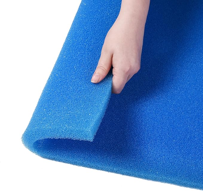 Bio Filter Foam Sponges, 20"x20"x0.8" 25PPI Filter Media Pad,Cut-to-Size Foam for Aquarium Fish Tank