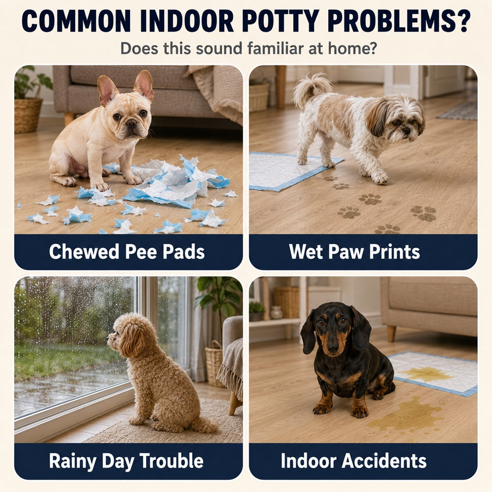 Dog Potty Tray With Removable Grating, Leak-Proof Indoor Dog Toilet For Puppy Training