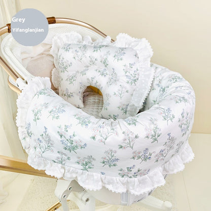 Pet Stroller Anti-dirty Towel Cushion Pillow Pure Cotton Three-piece Set For Cats And Dogs Removable And Washable Pad