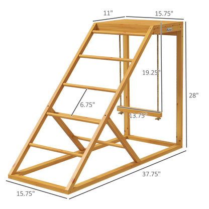 Chicken Activity Play for Healthy & Happy Animals with Chicken Perches & Hen Ladder, Chicken Coop Toy, Yellow