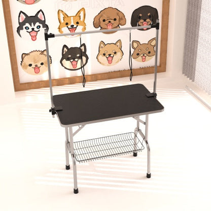 Large Pet Dog And Cat Grooming Table With Adjustable Arms And Clips Large Heavy Animal Grooming Table, 42 Inches