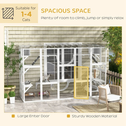 Cat Window Box , Large Catio With Shelves & Bridges, Outside Enclosure For Multiple Cats, Multiple Packages Shipped. Please Pay Attention To The Dimensions And Weight In The Details.