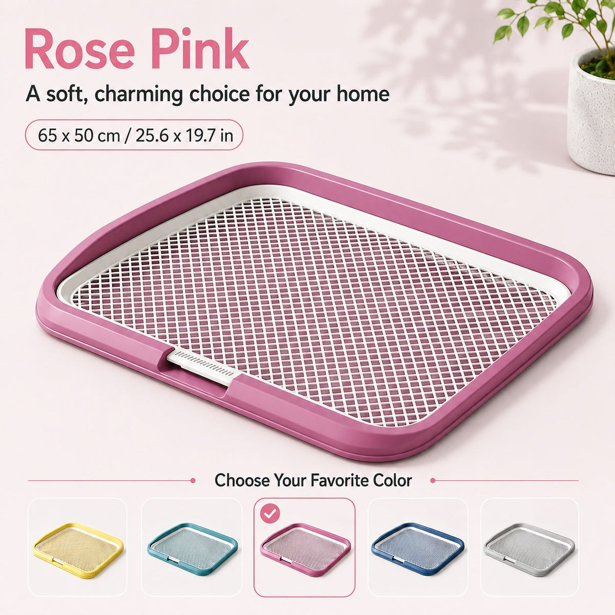 Dog Potty Tray With Removable Grating, Leak-Proof Indoor Dog Toilet For Puppy Training