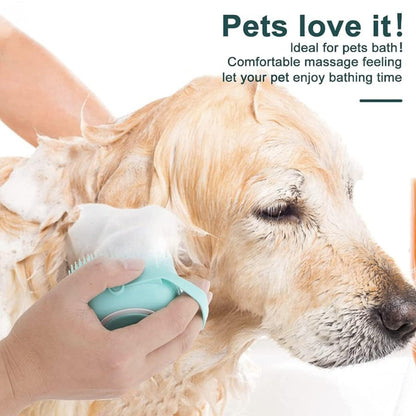 Pet Bath Massage Brush Puppy Dog Cat Grooming Cleaning Soft
