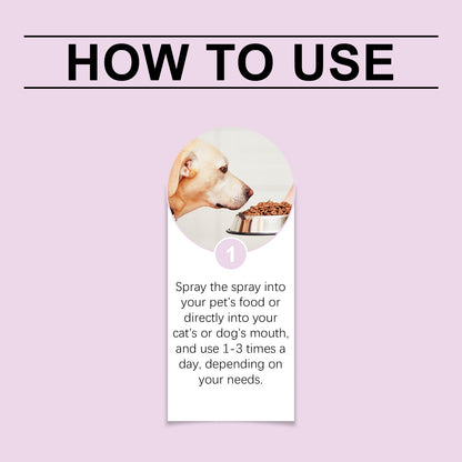 Pet Dental Spray For Dogs & Cats, No Brushing Needed, Freshen Breath & Whiten Teeth Oral Care Spray