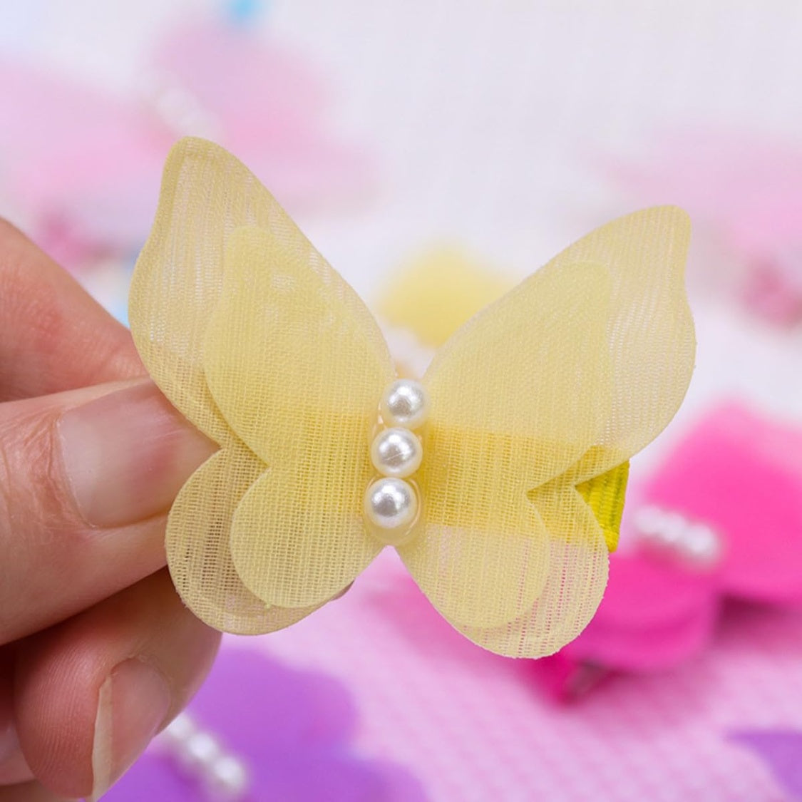 10pcs Pet Hair Accessories, Butterfly Pearl Hair Clips For Girls Cats And Dogs