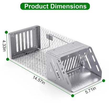 Automatic Continuous Rat Trap Single Door Mouse Cage Humane Live Animal Trap Cage Indoor Outdoor For Small Rodents Mice Voles