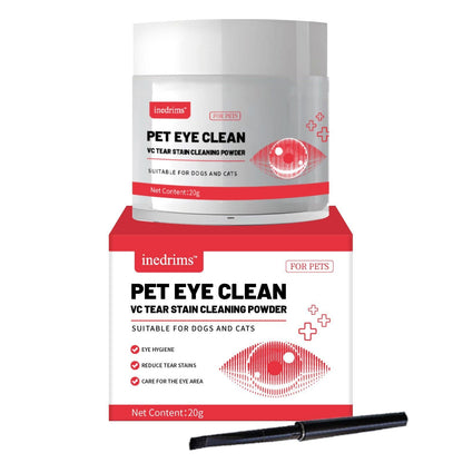 Pet Tear Stain Removal Powder - Natural And Gentle Formula, Eye And Fur Care, Tear Stain Removal And Brightening, An Essential Product For Pet Eye Cleaning.