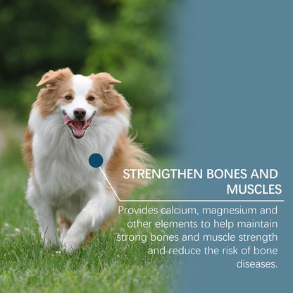 Dog Mineral Supplement Tablets, 80 Chewable Minerals Tablets For Pica, Appetite & Bone Health Support, Non-GMO Human Grade Pet Vitamins