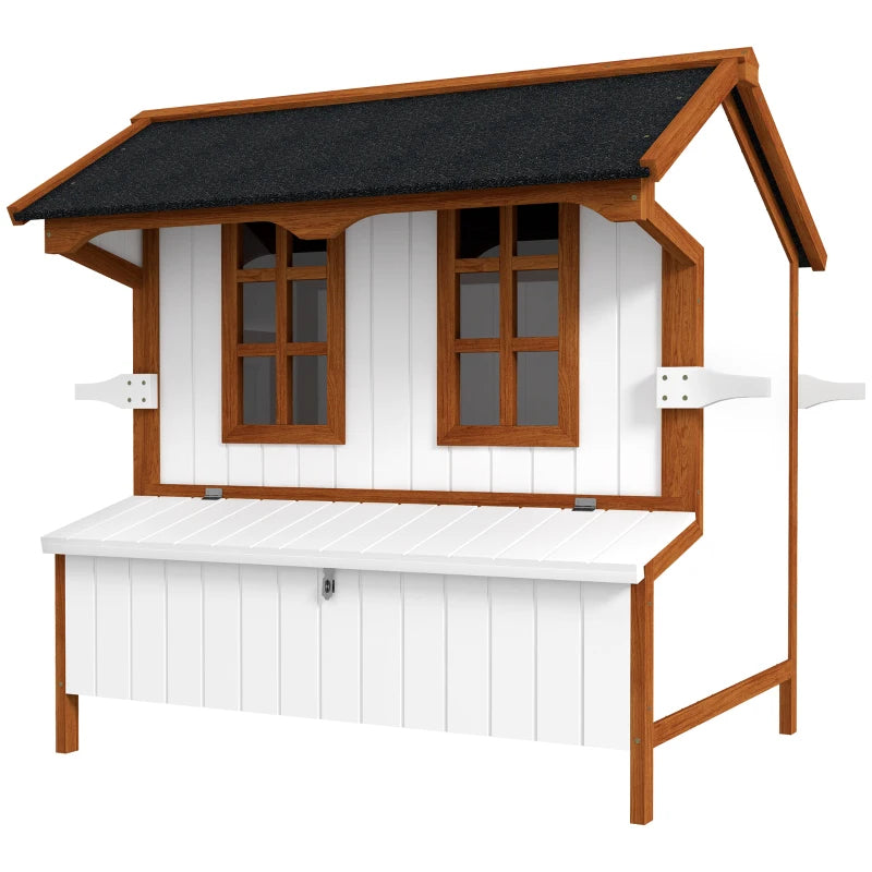 47Chicken Coop, Wooden Chicken House Raised Rabbit Hutch With Waterproof Roof, Nesting Box And Handles For 3-5 Hens, Poultry Cage Portable Hen Pen For Backyard