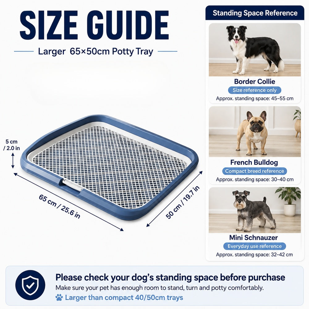 Dog Potty Tray With Removable Grating, Leak-Proof Indoor Dog Toilet For Puppy Training