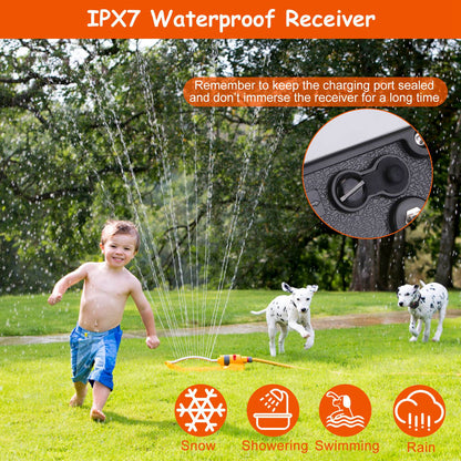 1Set Dog Fence System Pet Containment System With One Hundred Adjustable Levels IPX7 Waterproof Rechargeable Receiver Underground Fence For Small Medium Large Dog
