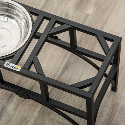 Double Stainless Steel Heavy Duty Dog Food Bowl Elevated Pet Feeding Station
