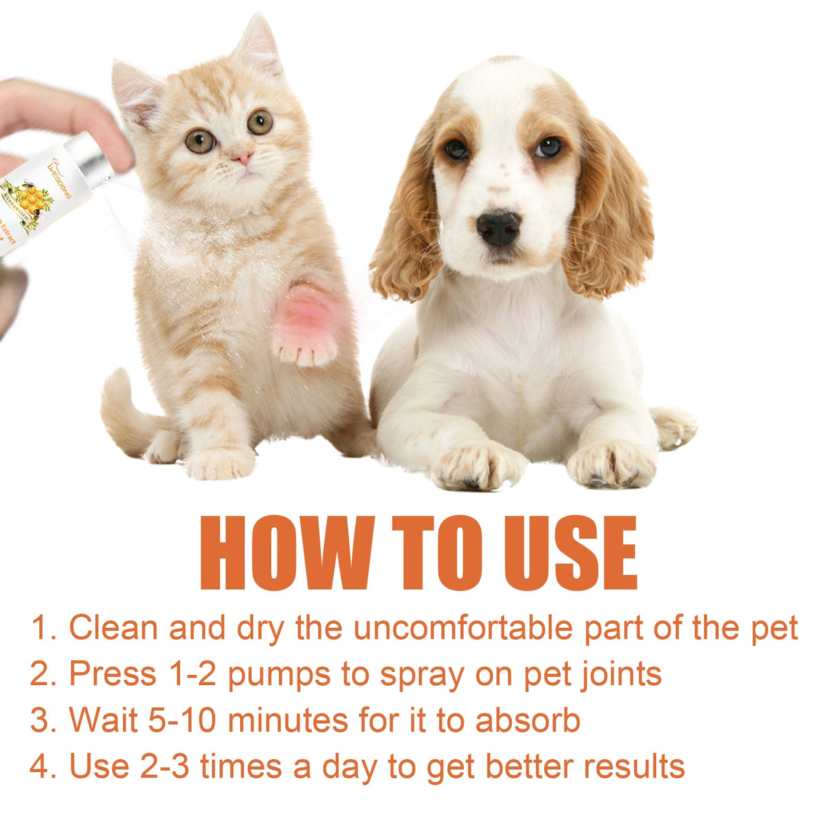 Bee Pet Joint Repair Spray, Joint Support Supplement For Dogs & Cats, Relief Joint Swelling & Discomfort, Improve Mobility