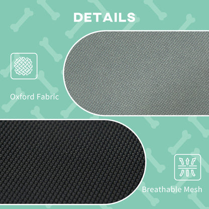 Elevated Dog Bed with Removable Canopy, Outdoor Dog Cot with UV Protection Canopy Shade, 30 inch Pet Bed for Camping, Gray