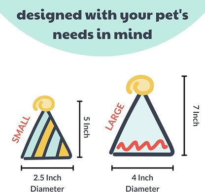 Huxley & Kent Pet Party Hat | Happy Barkday (Large) | Birthday Hat for Dogs and Cats | Adjustable Strap for Comfort and Stability | Perfect for Birthday Party, Adoption Celebration Gotcha Day