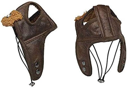 Leconpet Dog Aviator Hat, Dog Winter Pilot Hat with Ear Flaps for Cold Weather (XXL, Black)