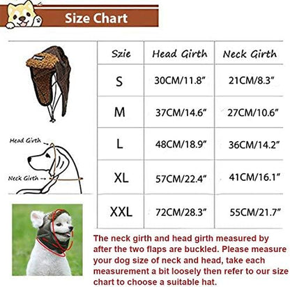 Leconpet Dog Aviator Hat, Dog Winter Pilot Hat with Ear Flaps for Cold Weather (XXL, Black)
