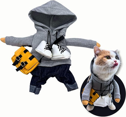 Pet Custom Dog Custom Cat Custom Hoodie, Sporty Look, Funny Gift, Halloween Holiday (Sporty Hoodie, Small)