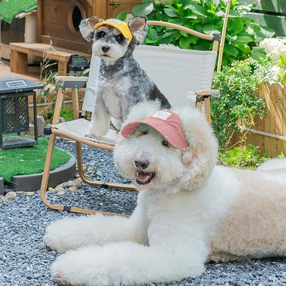 Pet Dog Baseball Cap, Cat Hat, Cat Dog Sun Cap with Ear Holes, Adjustable Puppy Outdoor Sun Hat (Pink, Medium)