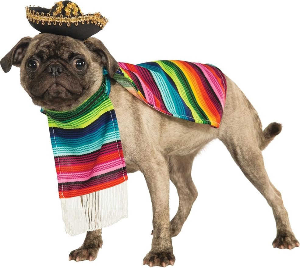 Rubies Serape and Hat Pet Costume Pet Costume for Dogs or Cats, XL