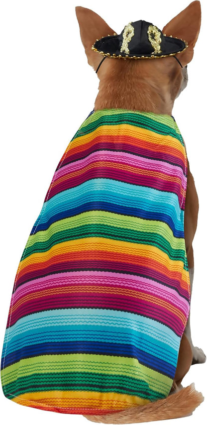 Rubies Serape and Hat Pet Costume Pet Costume for Dogs or Cats, XL
