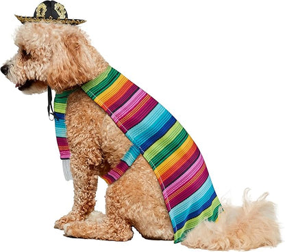 Rubies Serape and Hat Pet Costume Pet Costume for Dogs or Cats, XL